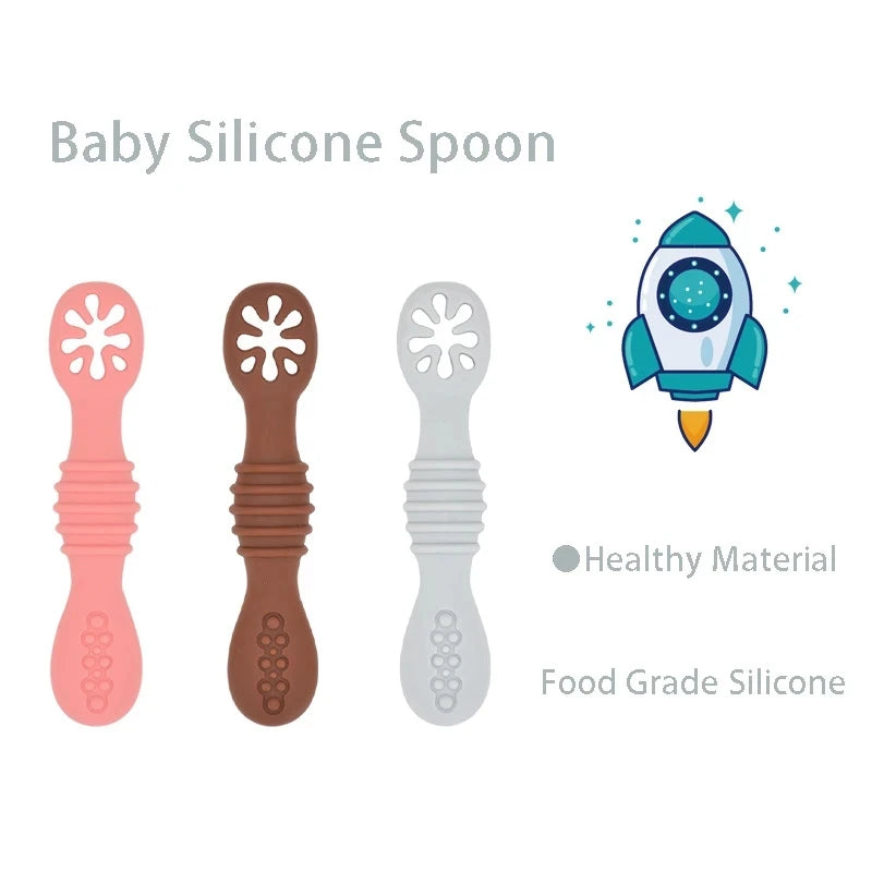 Eco Silicone Baby Spoon Set